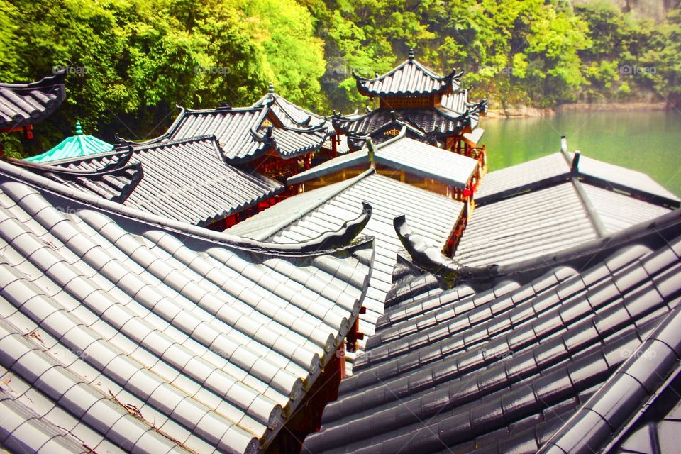 Ancient buildings rooftops 