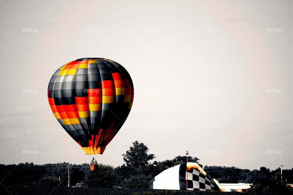 hot air balloon takeoff