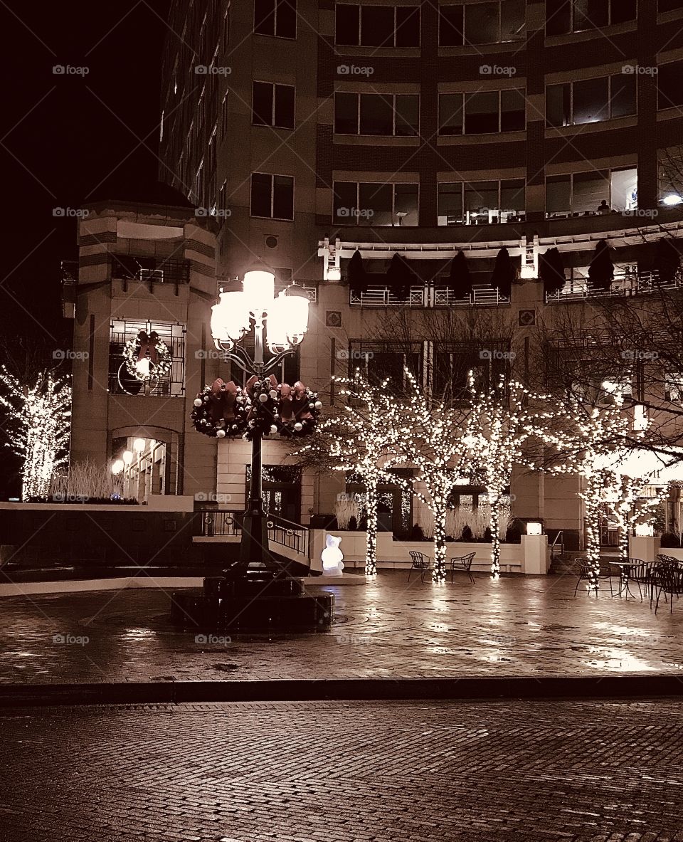 Holiday lights in the city 