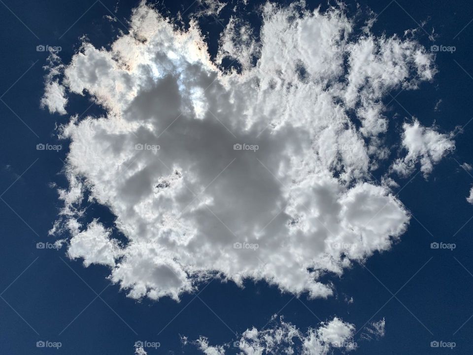 Sun shine bright behind cloud formation