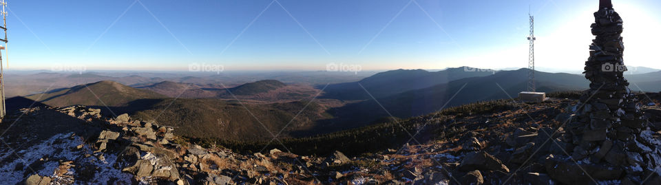 panorama hiking maine cairn by bobmanley