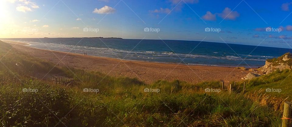 East Strand beach and ocean . Evening walk along beach 