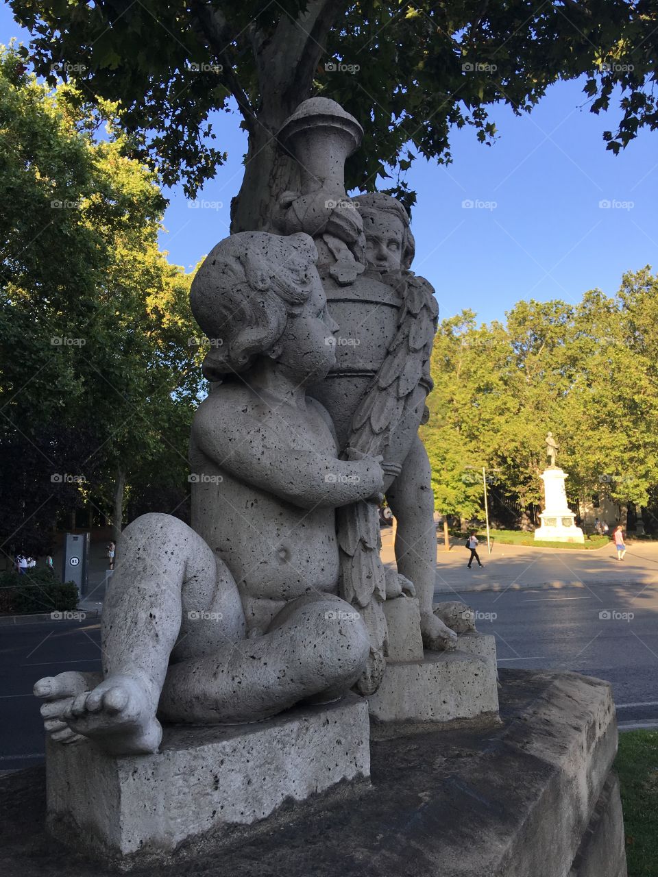 Statue in streets of Madrid 