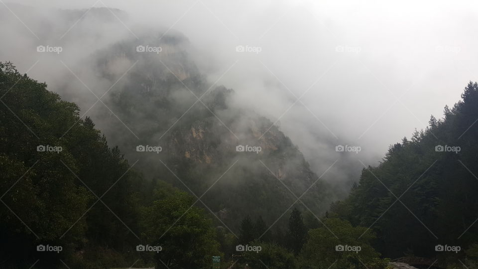 Fog in mountains