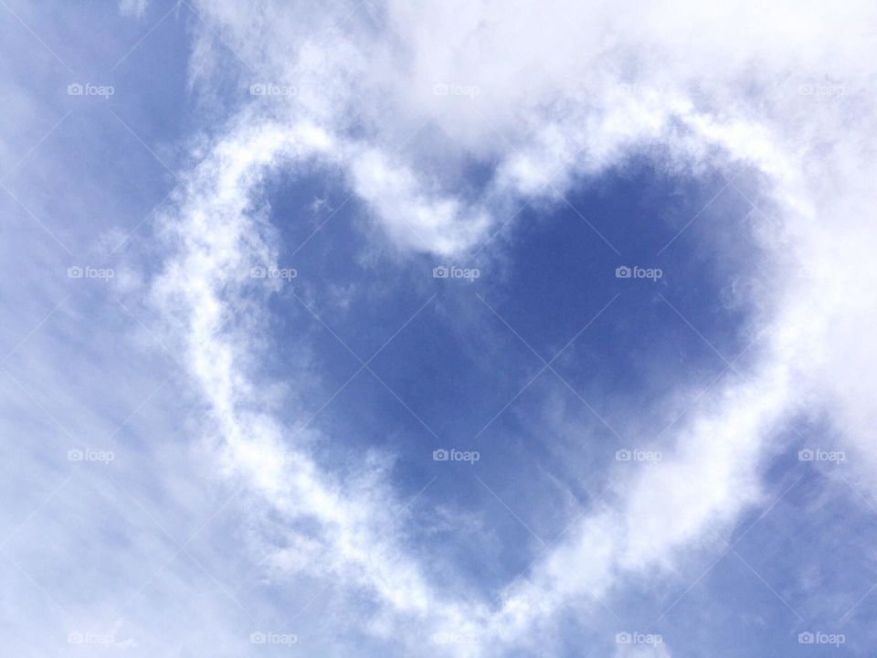 Heart shaped cloudscape.