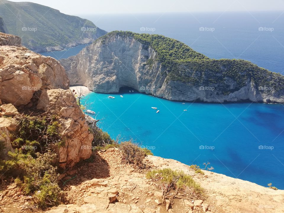 wonderful view of the navagio shipwreck