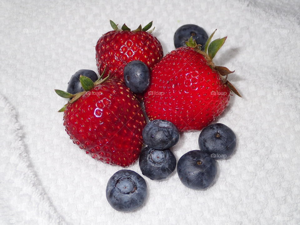 Overhead view of a berries
