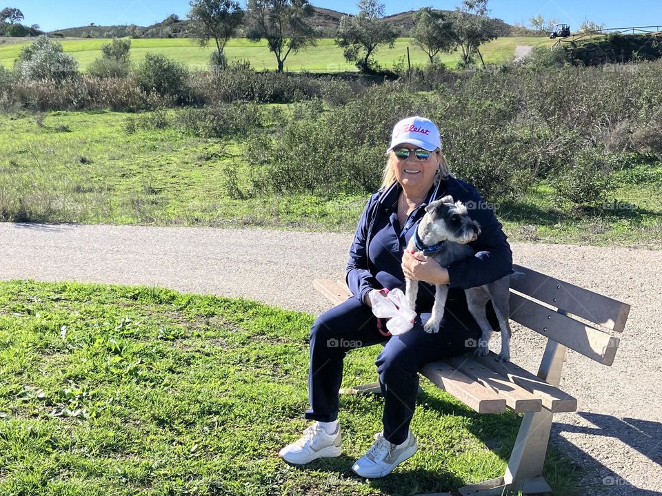 Woman and dog