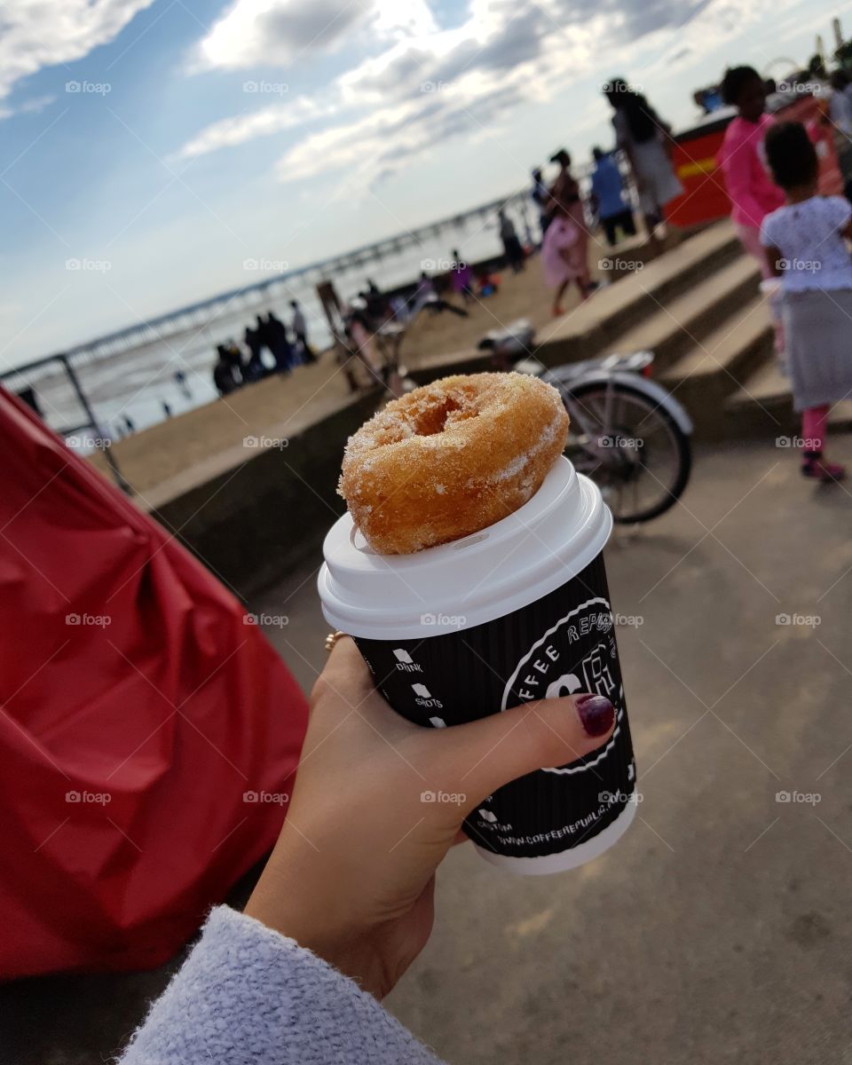 coffee and doughnut