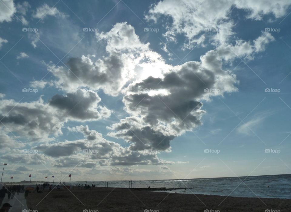 coudy sky in Cabourg
