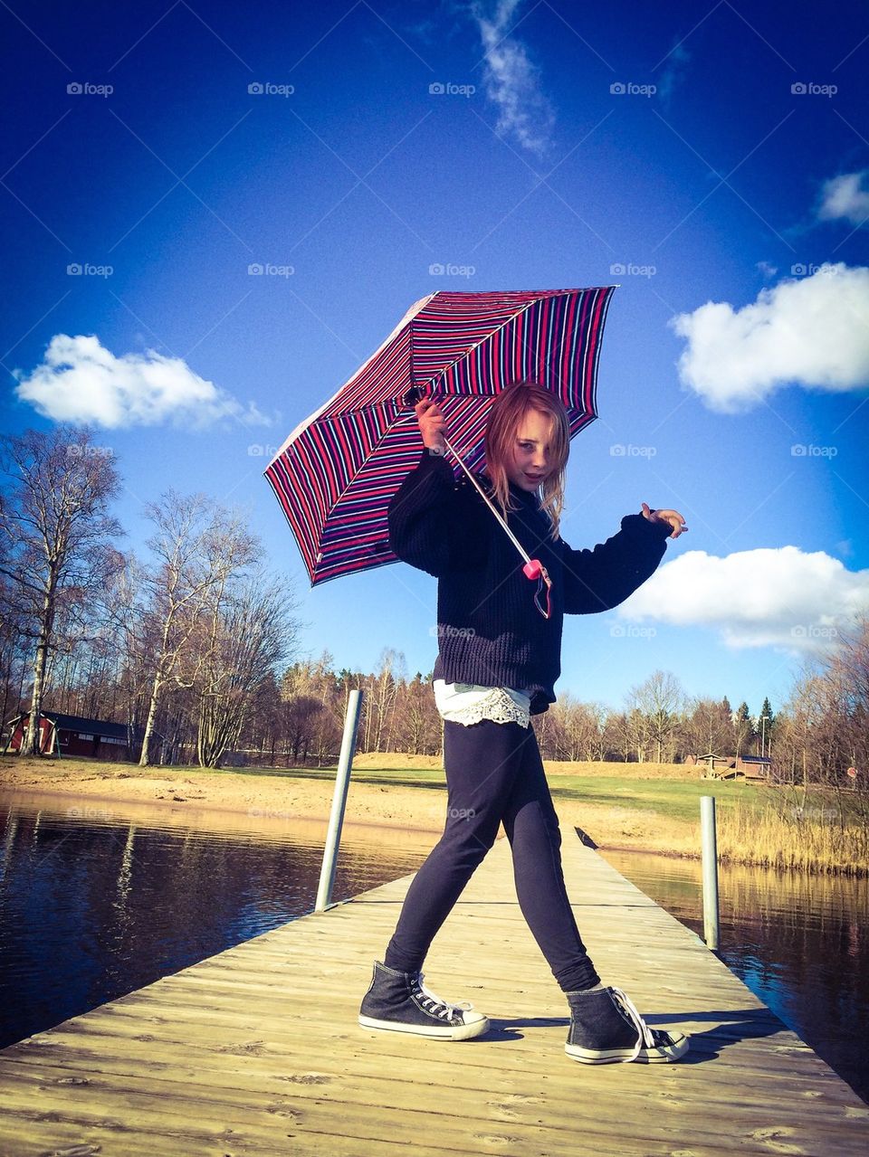 Girl with umbrella