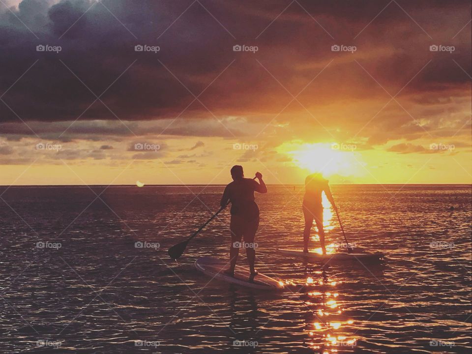 Sunset Paddle Board