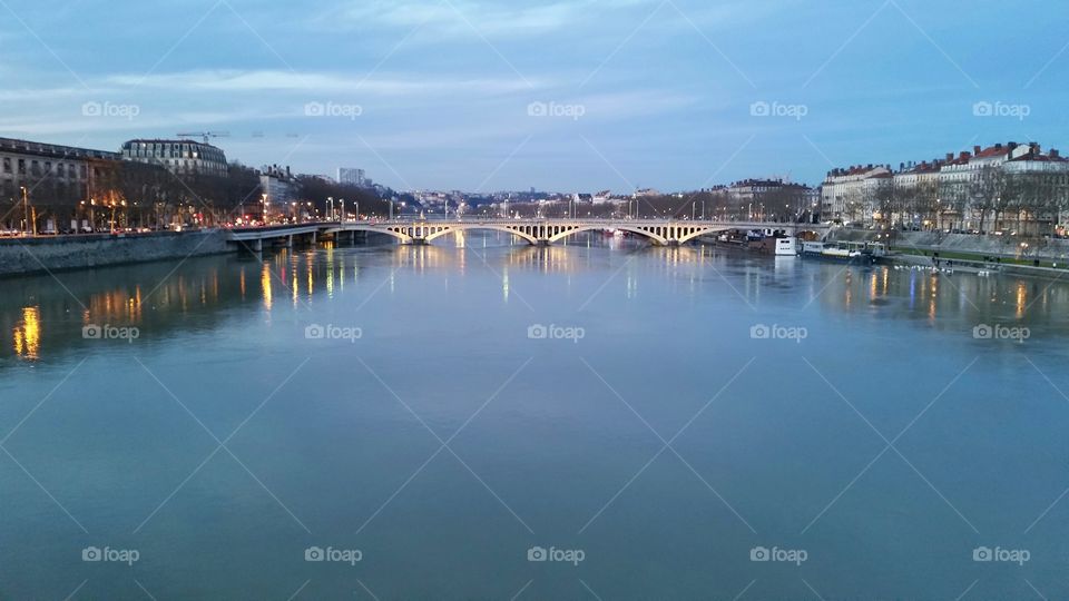 Bridge. A bridge over the river in Lyon, France