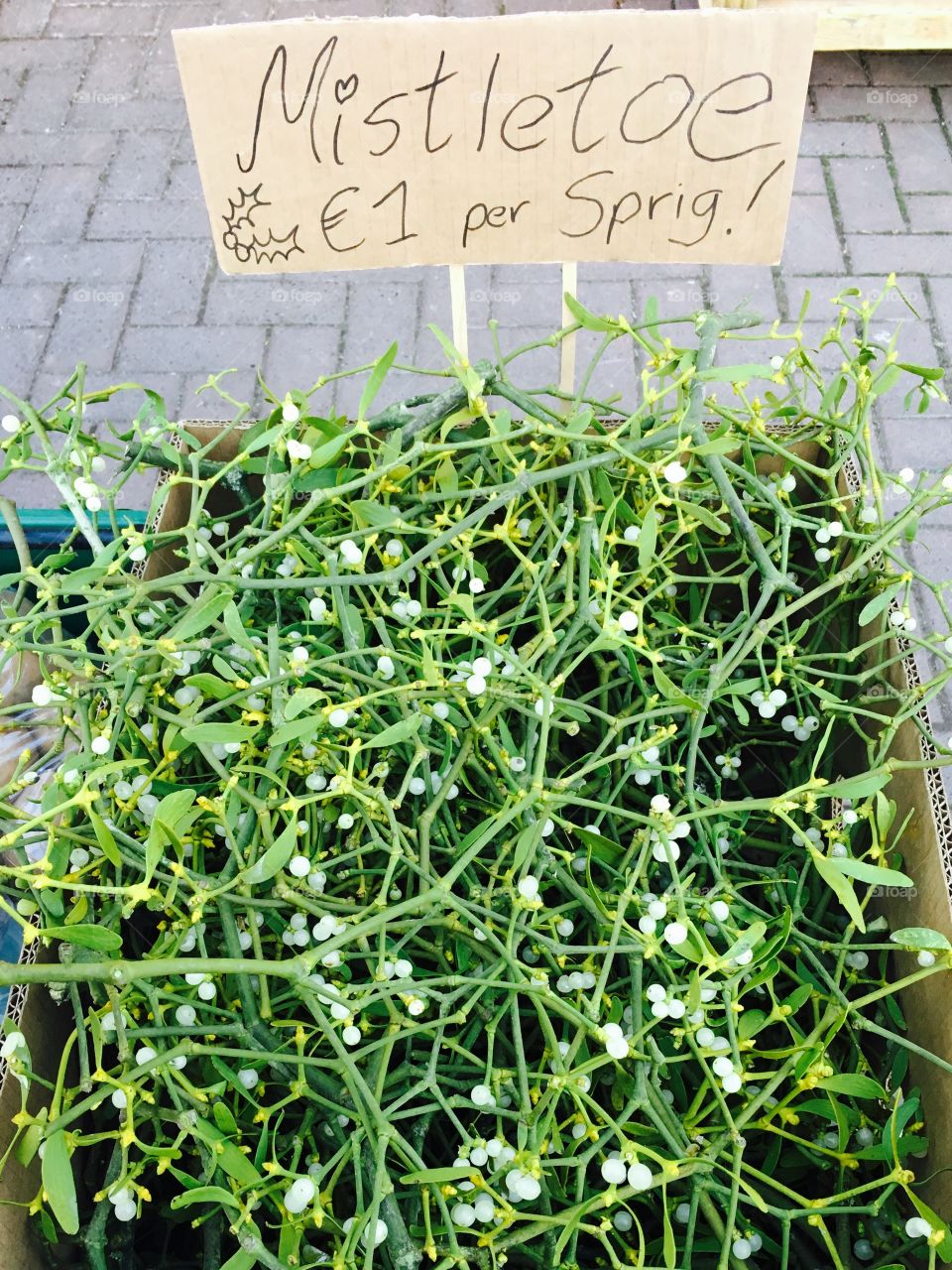 Mistletoe for sale in the local market