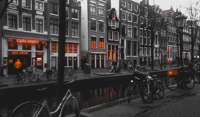 Historic "Red Light Street" in Amsterdam