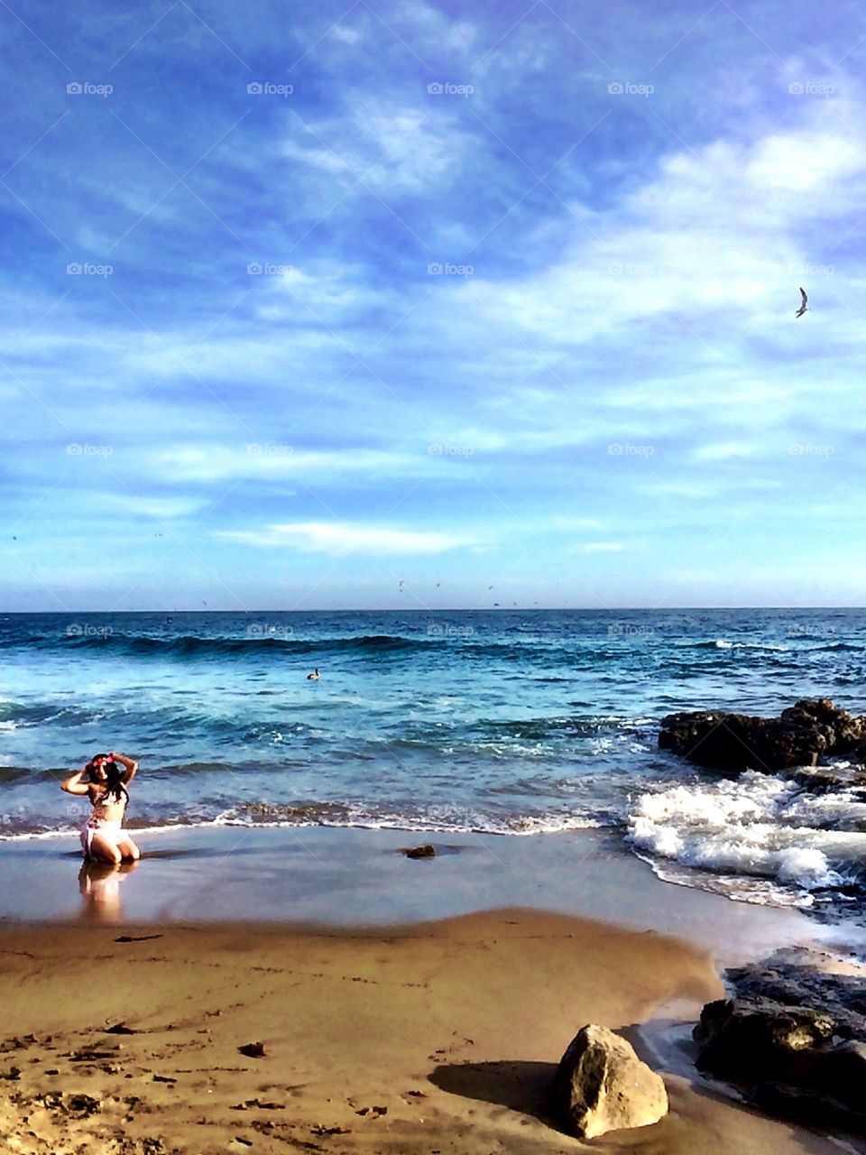 Hula Girl on the Beach. Hula Girl on the Beach