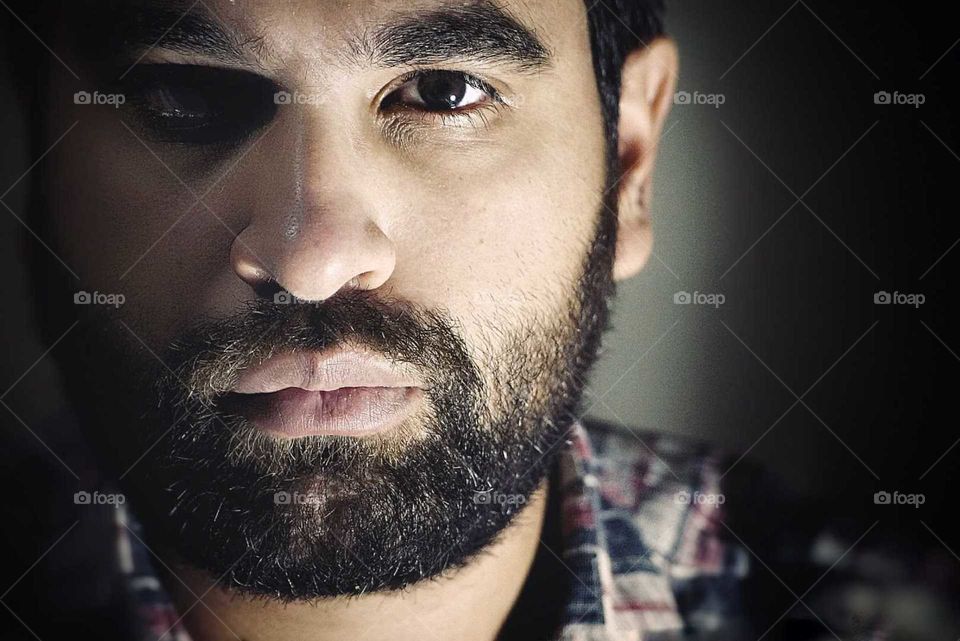regret man portrait beard