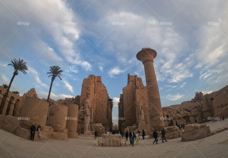 The greatest cathedral in the world , Great  of Karnak in Egypt