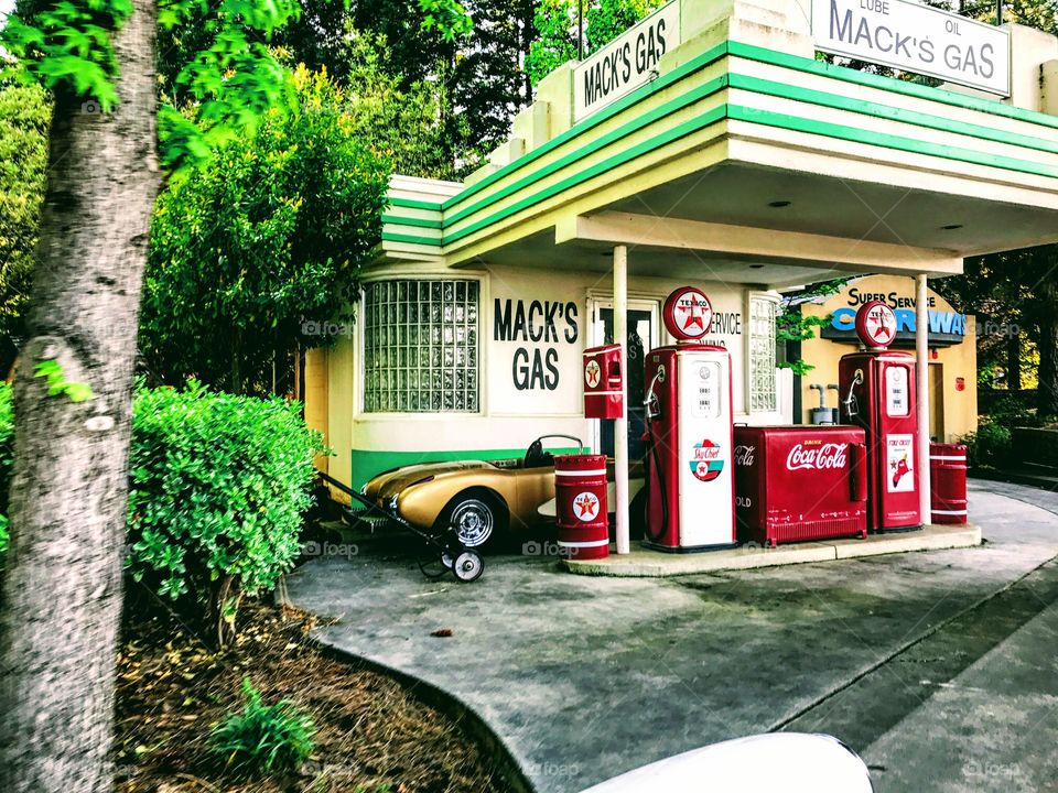 Old school gas station