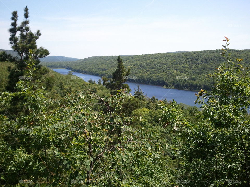 view of the porcupine mountains . taken in the porcupine mountains michigan 