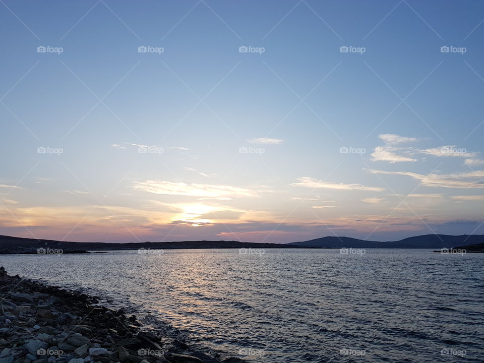 greece perfect sunset mykonos