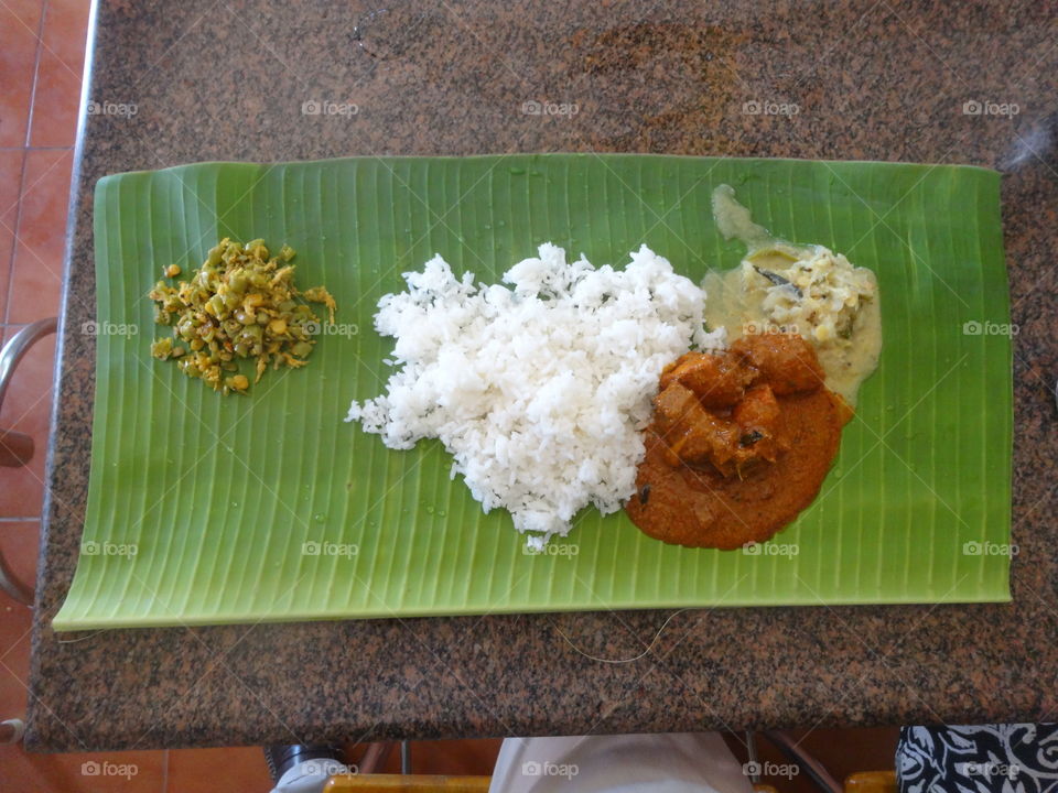 simple lunch in South india