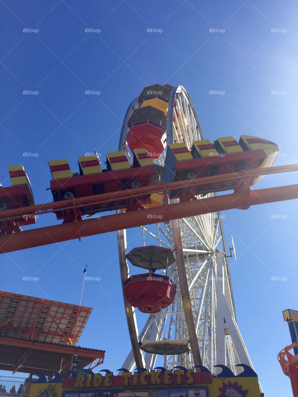 Roller Coaster at Santa Monica Pier