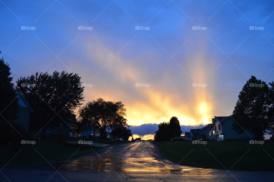 Sunset after an August storm in Missouri. 
