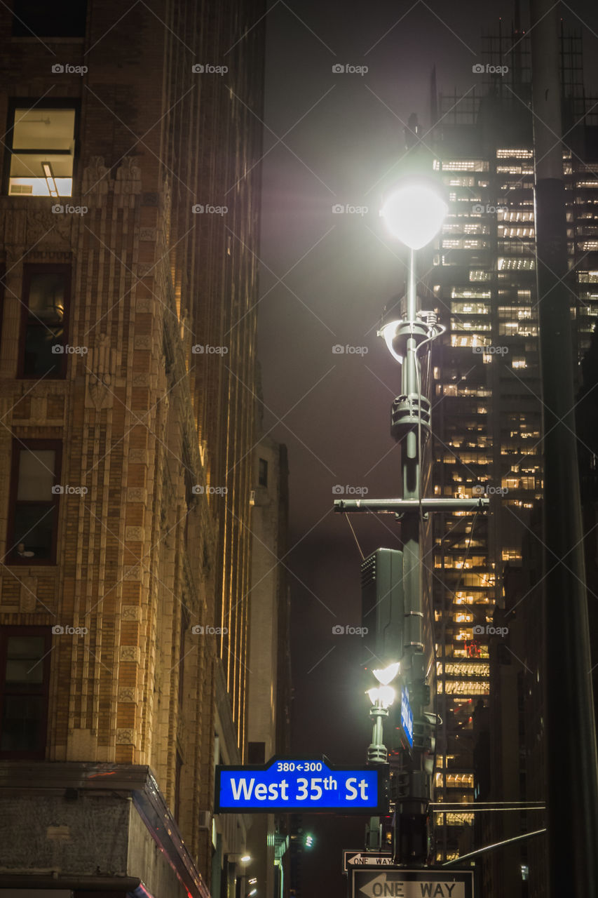West 35th street in New York 