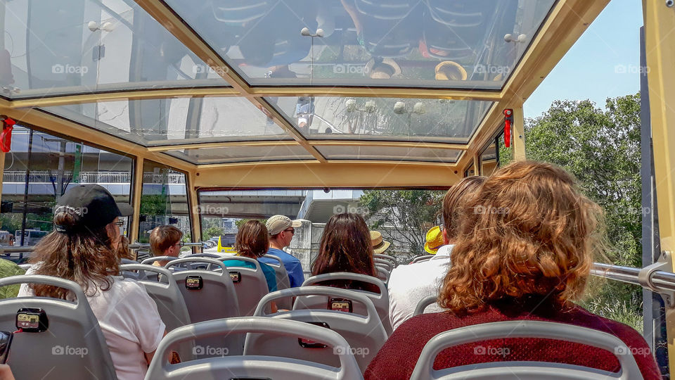 Sightseeing bus tour of Vienna.