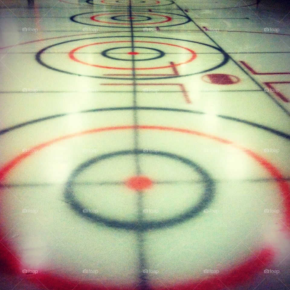 Curling anyone?. At the ice rink, admiring the retro feel.