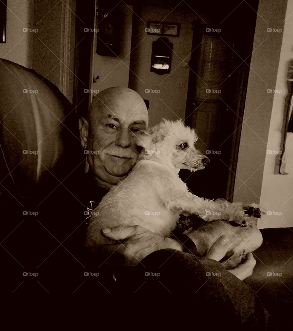 Owner with beloved rescue dog