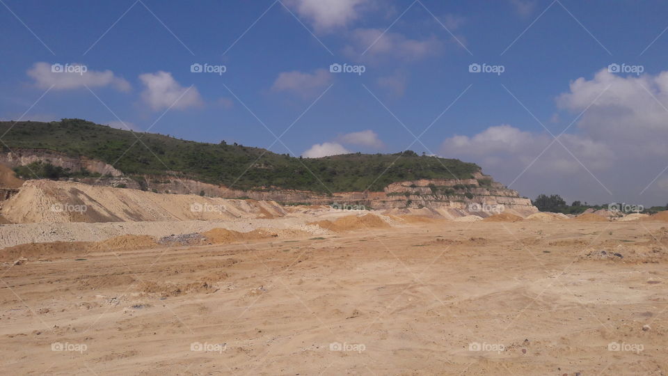 A beautiful scene of hills with desert.
