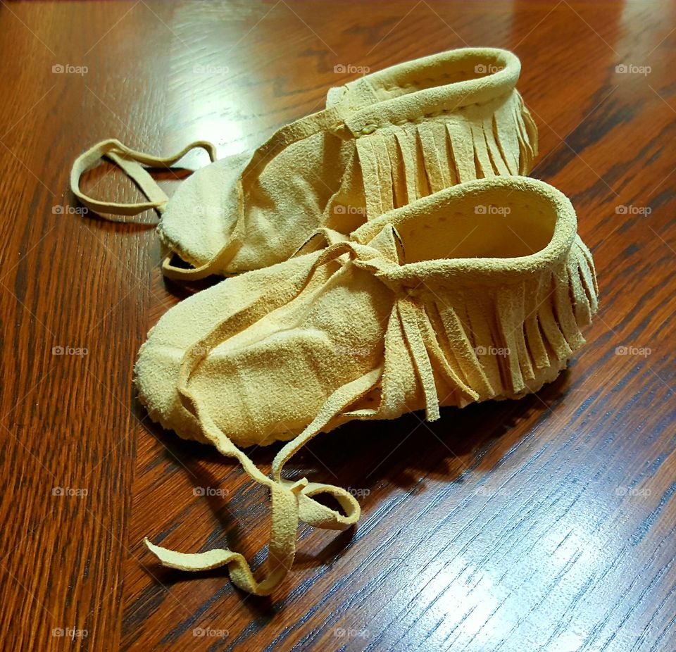 baby moccasins I made for my grandson