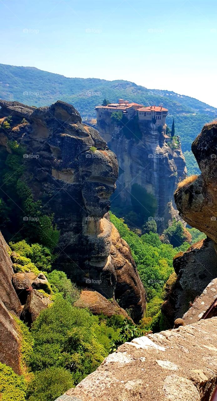 House on top of the mountain on Greece