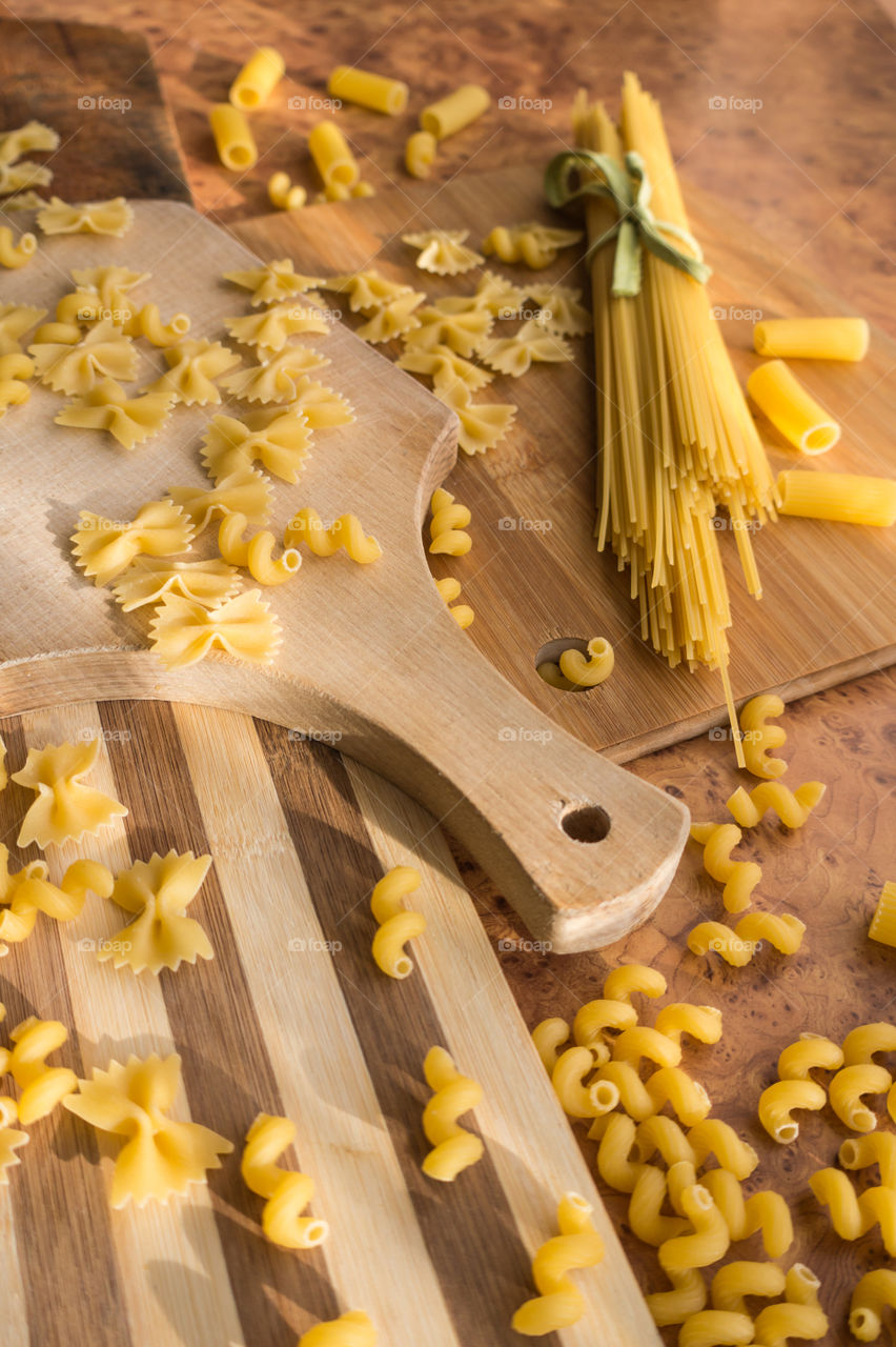 Different types of pasta