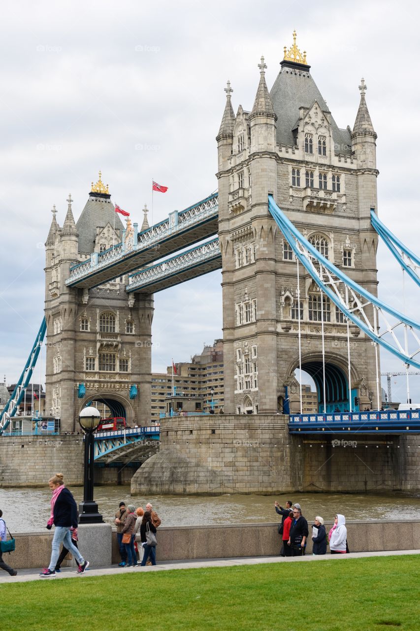 Tower Bridge in London England.