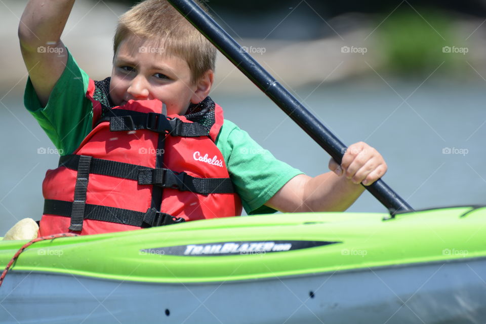 young kayaker