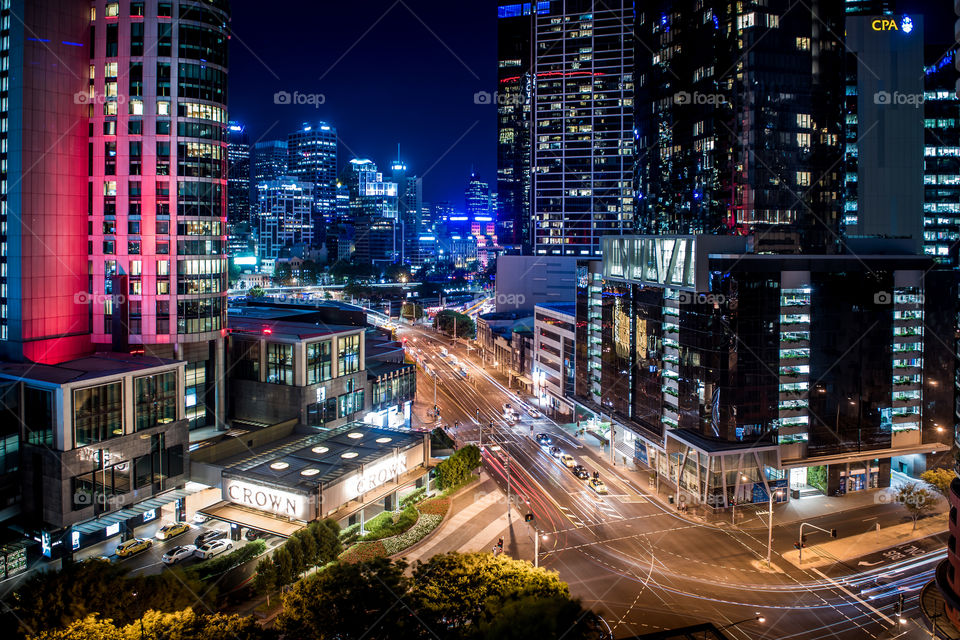 Melbourne at night 