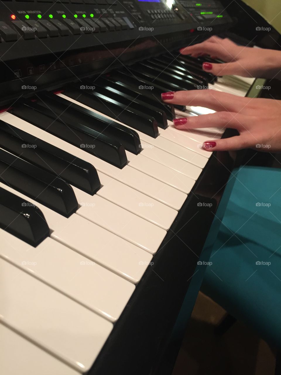 Playing piano