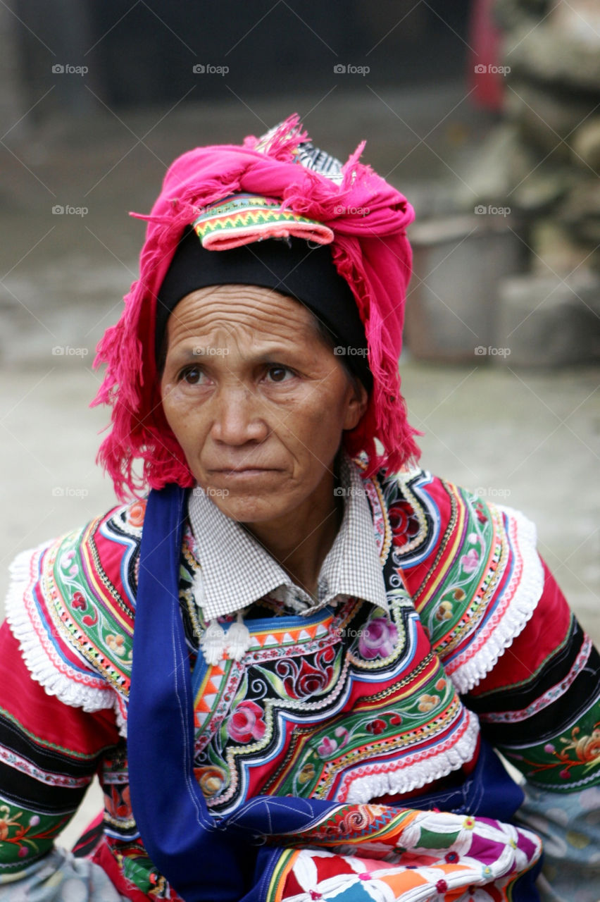 colorful hat old beautiful by mengzishiliu