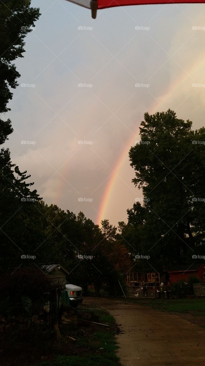 rainbows. two rainbows