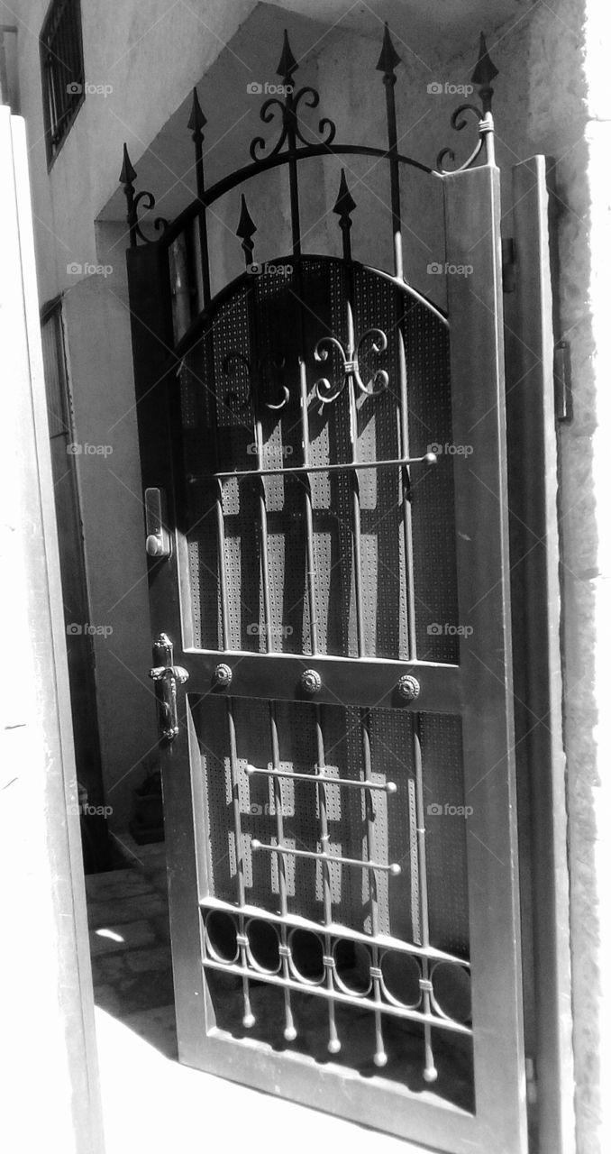 Beautiful old metal door design