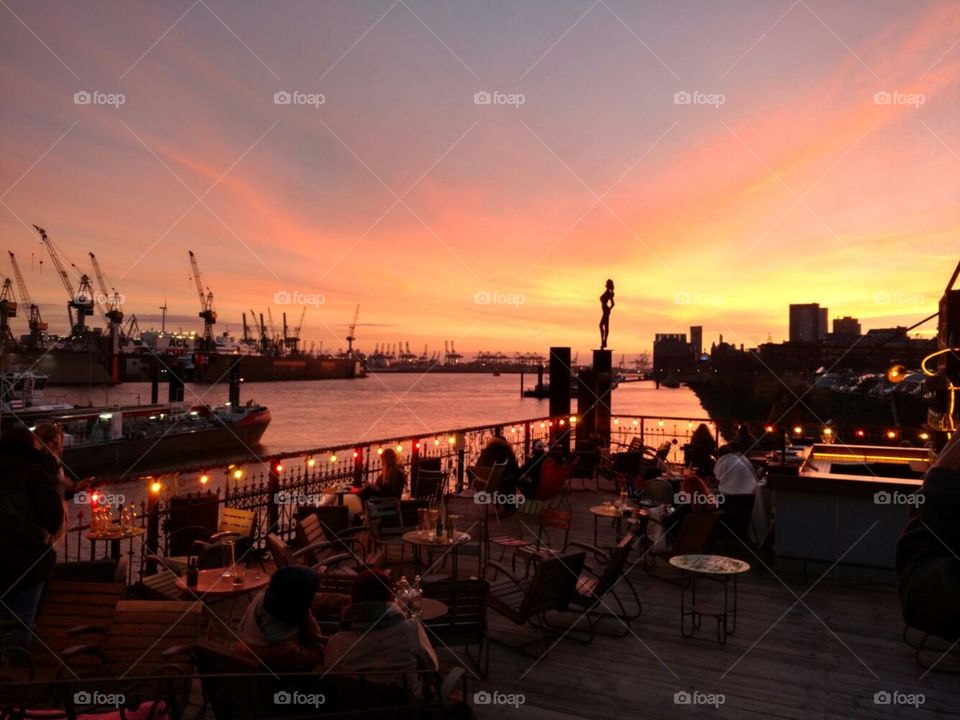 Sunset at Hamburg