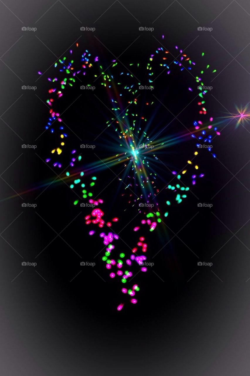 Heart in vivid color