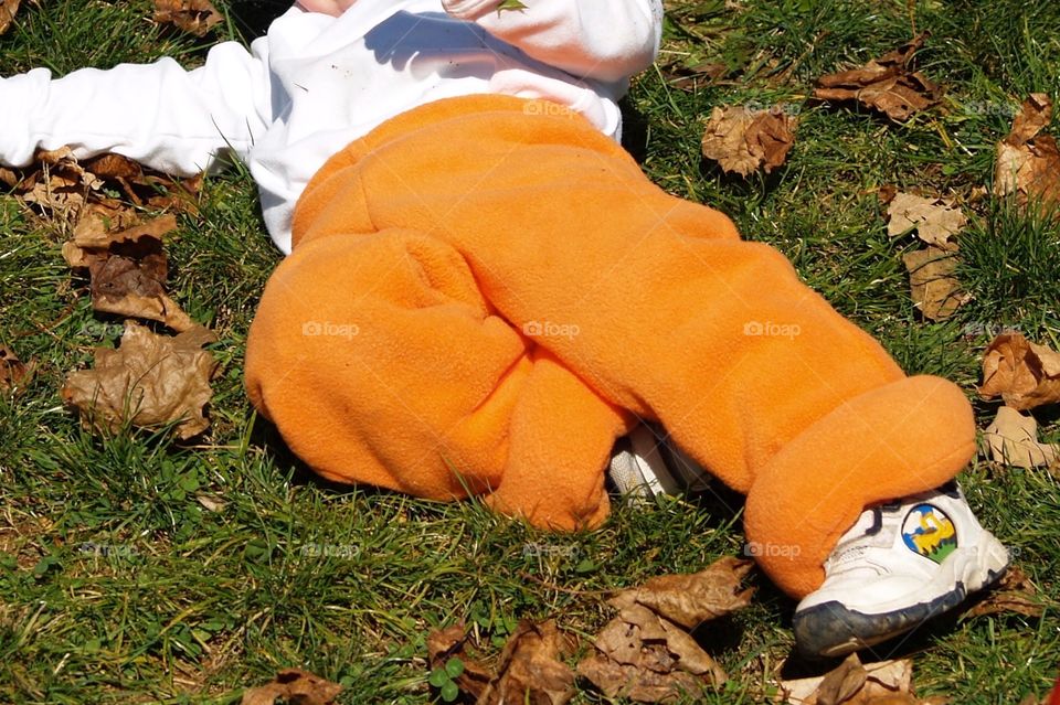 Orange Childs Pants