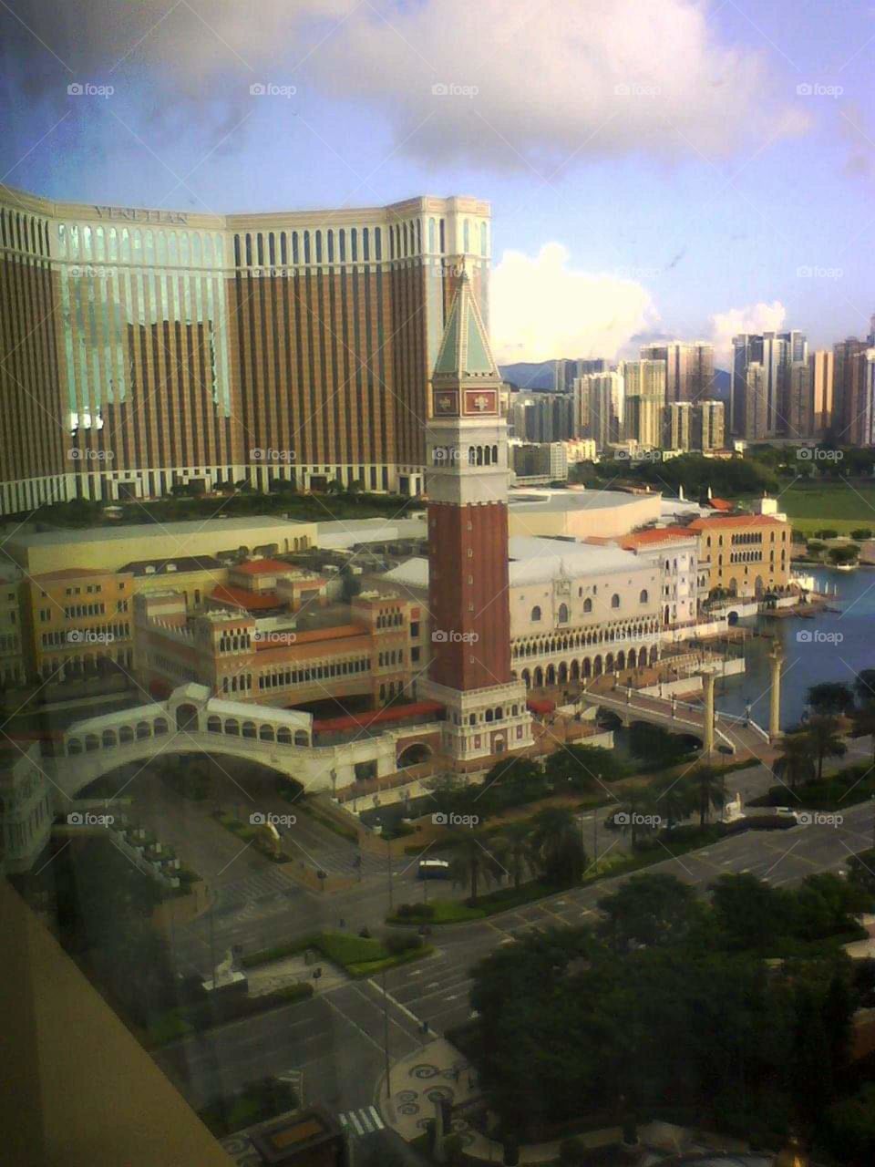 Morning view from our window (Hotel Conrad-Macau)