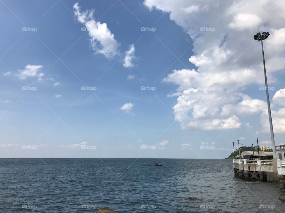 Look at the sea and sky