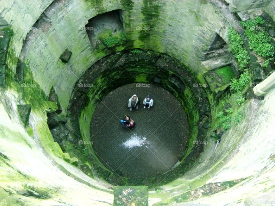 A view from above a castle turret