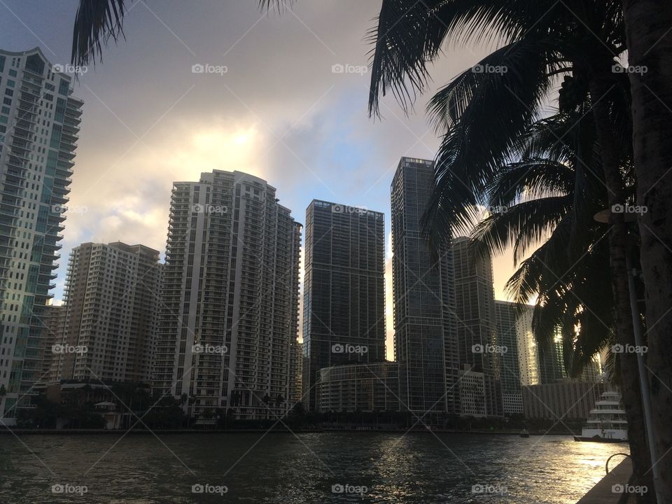 Sunset in Miami Beach, FL